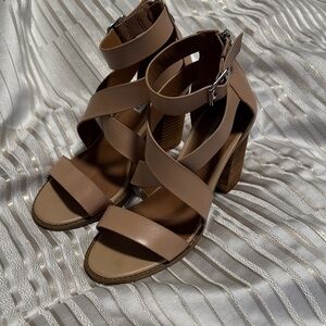 Steve Madden Tan Strappy Heels
